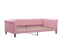 vidaXL Sofá Cama Terciopelo Rosa 100x200 cm, Cama de Invitados, sofá, sofá Cama Individual, sofá Cama cómodo, sofá para Dormir