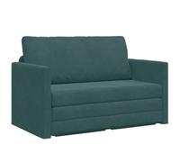 vidaXL Sofá Cama de Suelo 2 en 1 Verde Oscuro 124x204x61 cm Terciopelo