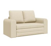 vidaXL Sofá Cama de Suelo 2 en 1 Crema 148x71x83 cm Tela