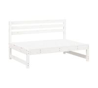 Vidaxl sofá central de jardín madera maciza de pino blanco 120x80 cm