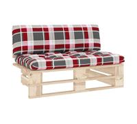 Vidaxl sofá central de palets para jardín madera pino impregnada