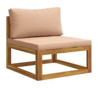 vidaXL Sofá Central Modular con Cojines 100% poliéster Acacia Sólido