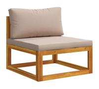 vidaXL Sofá Central Modular con Cojines 100% poliéster Acacia Sólido