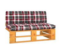 Vidaxl sofá central palets jardín madera pino impregnada marrón miel