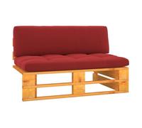 Vidaxl sofá central palets jardín madera pino impregnada marrón miel