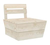 vidaXL Sofá Central Seccional de Palets Jardín Asiento Sala de Estar Salón Terraza Patio Exterior Balcón Estable Madera Abeto Impregnada