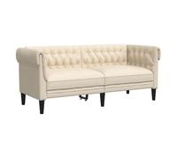 Vidaxl sofá chesterfield de 2 plazas lino