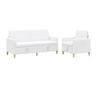 VidaXL - Sofá con almacenamiento (2 unidades, color blanco, poliéster, sofá moderno, cómodo con almacenamiento, cojines de espuma, fundas extraíbles, estilo limpio