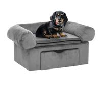 Vidaxl sofá con cajón gris para perros