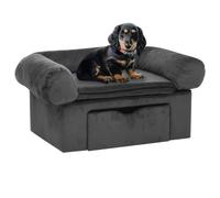Vidaxl sofá con cajón gris para perros