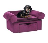 Vidaxl sofá con cajón púrpura para perros