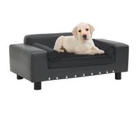 Vidaxl sofá con cojín lavable gris para perros