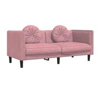 vidaXL Sofá con Cojines 2 plazas Terciopelo Rosa