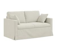 vidaXL Sofá Crema 138 x 78 x 80 cm Terciopelo, Sala, Sofá Moderno, Diseño Ergonómico, Asientos de Terciopelo, Sofá Seccional Modular, Familiar Contemporáneo