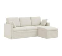 vidaXL Sofá Crema 198 x 134 x 80 cm Terciopelo, Sofá para Sala, sofá Modular Moderno, Asiento ergonómico, loveseat de Terciopelo, diseño Duradero y Elegante