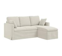 vidaXL Sofá Crema 198 x 134 x 80 cm Terciopelo, Sofá para Sala, sofá Modular Moderno, Asiento ergonómico, loveseat de Terciopelo, diseño Duradero y Elegante