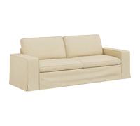 vidaXL Sofá Crema 222 x 80 x 82 cm Tela, Sofá Moderno Rectangular para Sala, Asientos ergonómicos, diseño versátil, Ideal para Relajarse