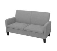 Sofá De 2 Plazas 135x65x76 Cm Gris Claro Vidaxl