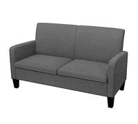 vidaXL Sofá 2 Plazas Tela 135x65x76 cm Gris Oscuro Asiento Silla Sillón Mueble
