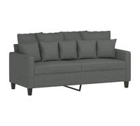 vidaXL Sofá de 2 Plazas, Asiento con Reposabrazos Respaldo, Sillón de Descanso Relax Televisión, Sofá Tapizado para Salón, Tela Gris Oscuro