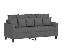 vidaXL Sofá de 2 Plazas, Asiento con Reposabrazos Respaldo, Sillón de Descanso Relax Televisión, Sofá Tapizado para Salón, Tela Gris Oscuro