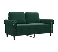 vidaXL Sofá de 2 Plazas, Asiento con Reposabrazos Respaldo, Sofá de Descanso Televisión, Sillón Tapizado para Salón Hogar, Terciopelo Verde Oscuro