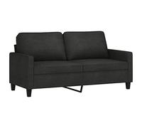 Sofá de 2 plazas de tela negro 140 cm