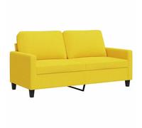 vidaXL Sofá de 2 Plazas Tapizado – Asiento, Respaldo y Reposabrazos Acolchados, Amarillo Claro
