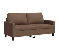 vidaXL Sofá de 2 Plazas, Asiento con Respaldo Reposabrazos Acolchados, Sofá Tapizado de Descanso, Sillón para Salón Hogar, Tela Marrón