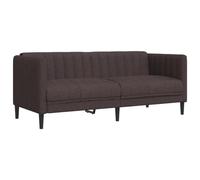 vidaXL Sofá de 2 Plazas, Asiento de Relax Televisión con Respaldo Reposabrazos, Sillón Tapizado de Descanso, Mueble para Salón, Tela Marrón Oscuro