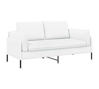 vidaXL Sofá de 2 Plazas Blanco 188 x 81 x 89 cm Tela