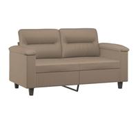 vidaXL Sofá de 2 plazas de Cuero sintético Color Capuchino 120 cm