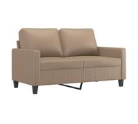 vidaXL Sofá de 2 plazas de Cuero sintético Color Capuchino 120 cm