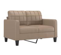 vidaXL Sofá de 2 plazas de Cuero sintético Color Capuchino 120 cm