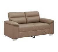 vidaXL Sofá de 2 plazas marrón capuchino 120 cm piel sintética