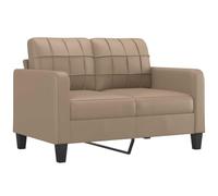 vidaXL Sofá de 2 plazas de Cuero sintético Color Capuchino 120 cm