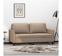 vidaxl Sofá de 2 plazas de cuero sintético color capuchino 140 cm