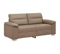 vidaXL Sofá de 2 plazas marrón capuchino 140 cm piel sintética