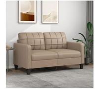 vidaxl Sofá de 2 plazas de cuero sintético color capuchino 140 cm