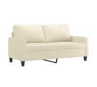 Vidaxl sofá de 2 plazas de cuero sintético color crema 140 cm