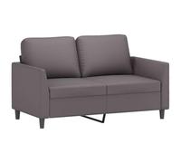 vidaXL Sofá de 2 plazas de Cuero sintético Gris 120 cm