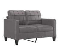 vidaXL Sofá de 2 plazas de Cuero sintético Gris 120 cm, sofá, sofá de Dos plazas, Asientos de salón, sofás, sofá tapizado, sofá de 2 Personas