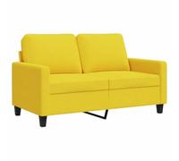 Vidaxl sofá de 2 plazas de tela amarillo claro 120 cm
