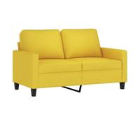 Vidaxl sofá de 2 plazas de tela amarillo claro 120 cm
