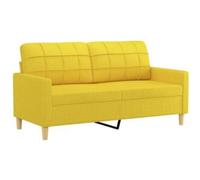 vidaXL Sofá de 2 plazas de Tela Amarillo Claro 140 cm
