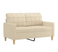vidaXL Sofá de 2 plazas de Tela Color Crema 120 cm, sofá, sofá tapizado, sofá de 2 Personas, sofás, sofá de salón, sofá de Dos Personas, sofá de Tela