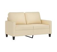 Vidaxl sofá de 2 plazas de tela color crema 120 cm