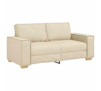 vidaXL Sofá de 2 plazas de Tela Color Crema, 180x78x84 cm