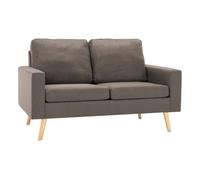 Vidaxl sofá de 2 plazas de tela color gris taupe