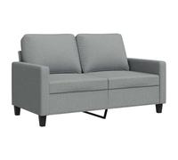 Vidaxl sofá de 2 plazas de tela gris claro 120 cm